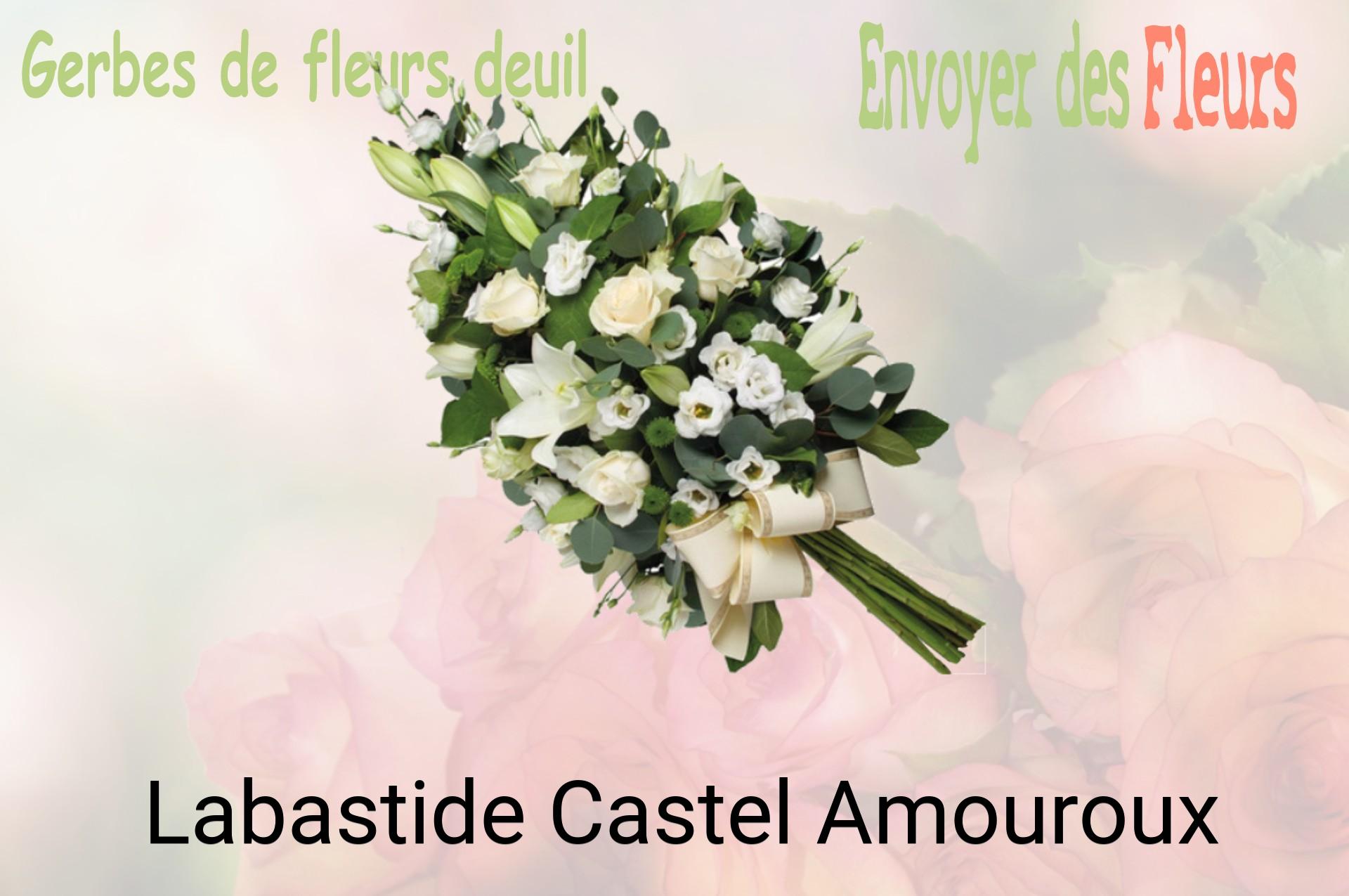 Gerbe de fleurs de deuil livrée à Labastide-Castel-Amouroux